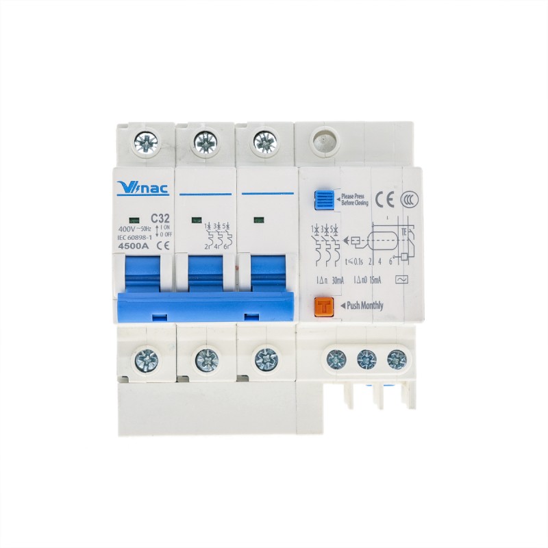 DZ47LE-63 Household Earth Leakage Protection Residual Current Breaker with Overcurrent
